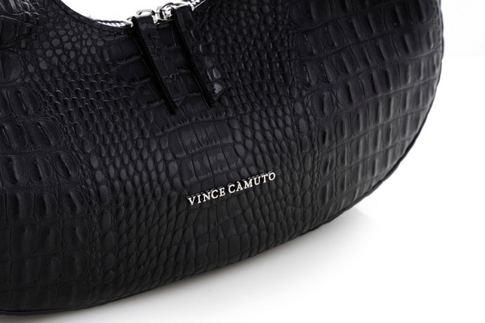Vince Camuto Bolso Croco Black de Mano Piel Sintética Negro